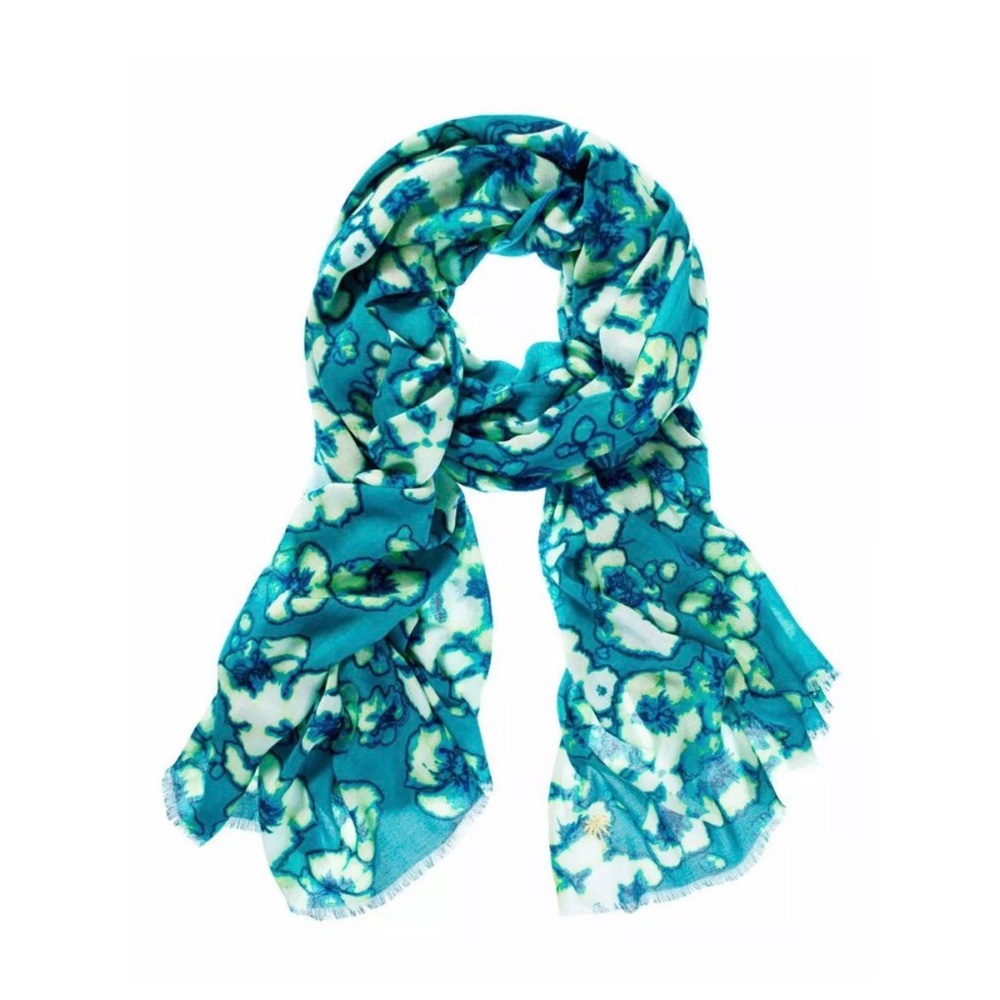 🌺SALE 🌺JUICY COUTURE BLUE WASHED HIBISCUS SCARF